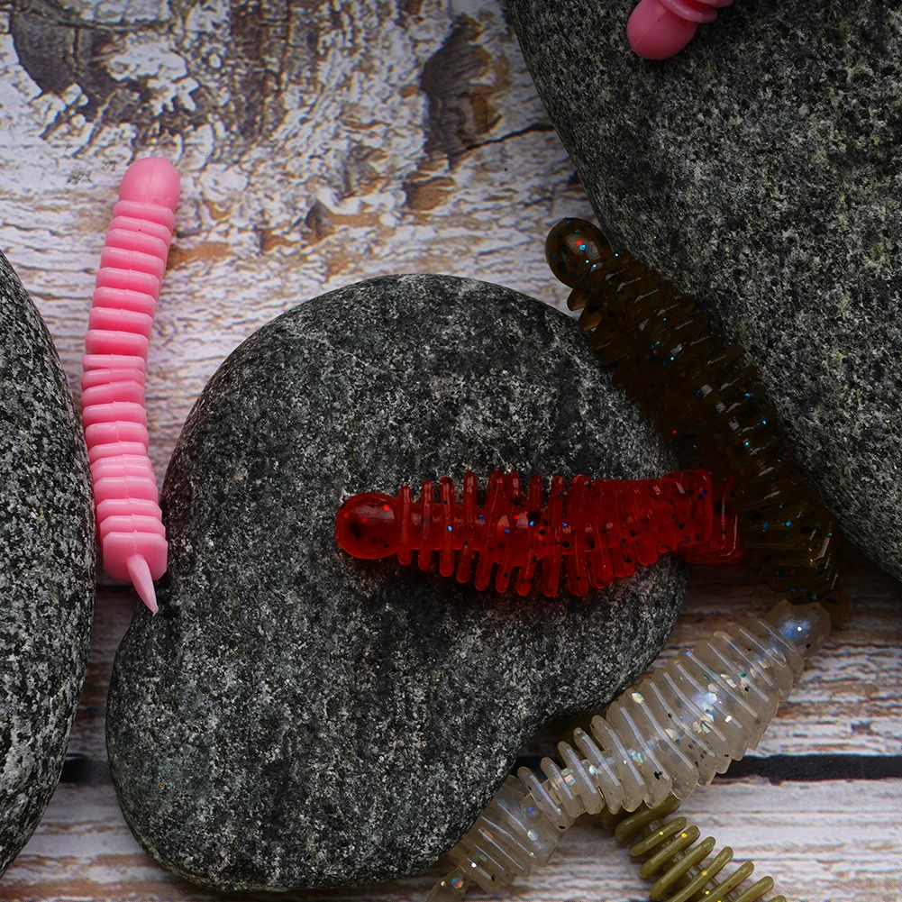 BassLegend-señuelo de goma de plástico suave flotante para pesca, gusano Swimbait, Lucio, trucha, Walleye, carpa, 50mm/0,5g, 10 Uds. - imagen 5