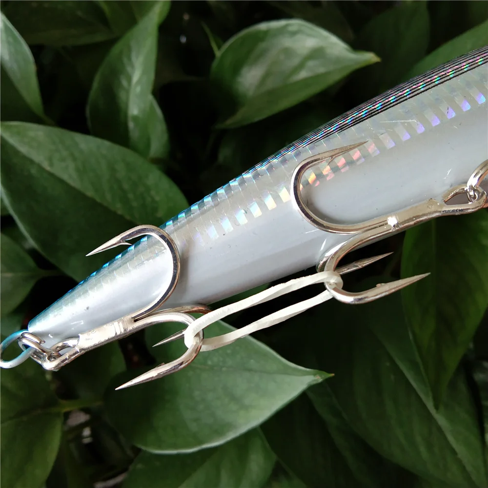 Noeby 2 uds señuelo de Pesca de mar 160mm/58g 190mm/86g Stickbait cebo de lápiz de agua superior GT Popper Fshing Pesca de agua salada Wobbler - imagen 3