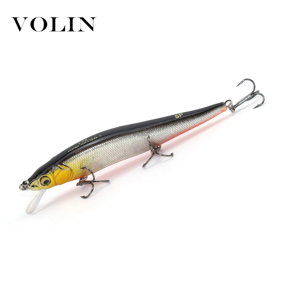 VOLIN-Wobbler de pesca dura, cebo Artificial para pececillos, 110mm, 14g, Swimbait para perca, lubina, nuevo modelo - imagen 5