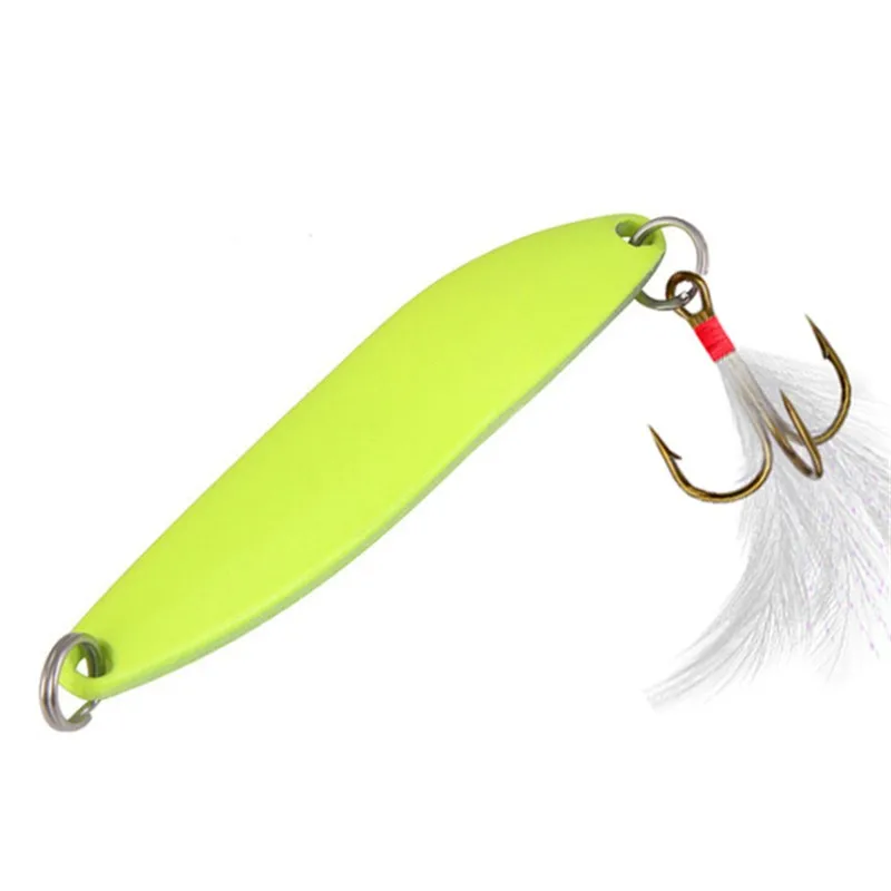 Cuchara giratoria luminosa con anzuelo triple para pesca de lubina - imagen 4