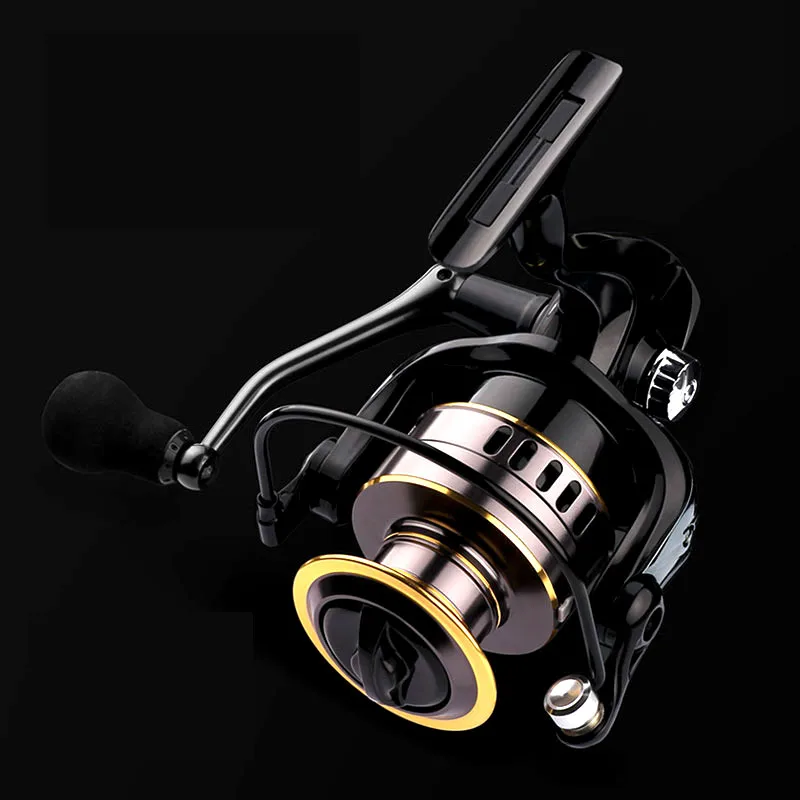 Carrete giratorio 1000s-7000s, arrastre máximo de 8KG, relación de engranaje 5,2: 1, rueda de arrastre de bobina de pesca en agua dulce y salada - imagen 2