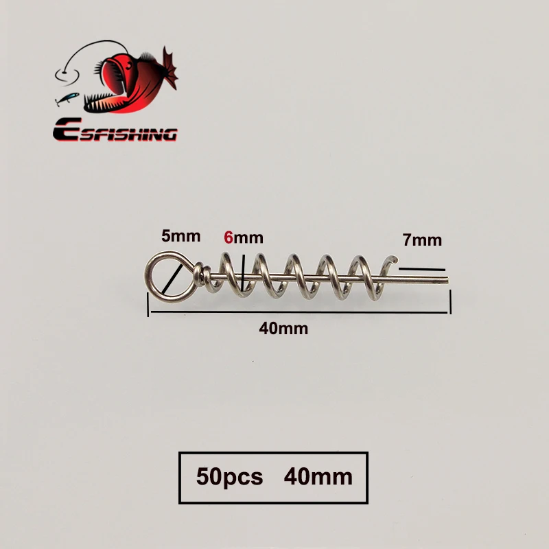 KESFISHING-accesorios de pesca, gancho conector de 15mm, 25mm, 35mm y 40mm, cebo suave, pasadores de centrado de resorte, pestillo fijo, aguja giratoria - imagen 3