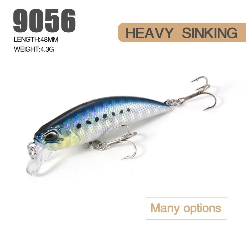 Minnow Wobblers de hundimiento Mini, señuelos de pesca de 48mm y 4,3g, cebo duro de plástico Artificial para trucha, aparejos de pesca Jerkbait Crankbait, 1 unidad - imagen 2