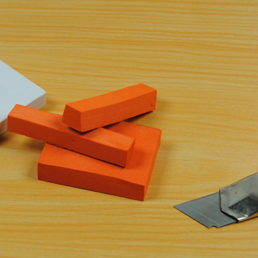 Señuelo de espuma EVA para pesca, cebo de insectos, Material de atado de moscas, blanco, negro, azul y naranja, 5cm x 10cm, 4 piezas - imagen 4