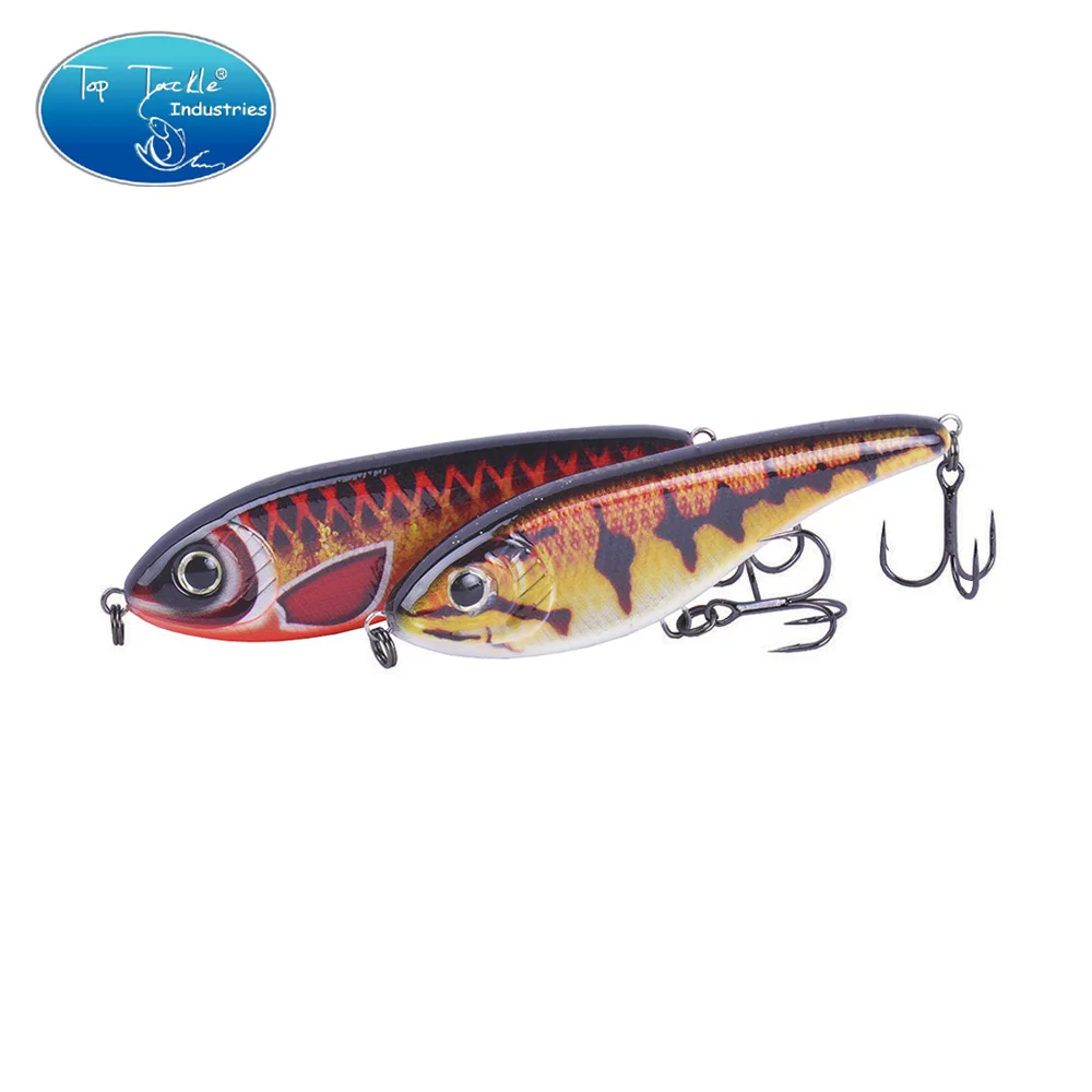 90mm 21g Color 001 a 035 hundimiento Muskie Pike Jerk cebo duro señuelo de pesca Jerkbait con anzuelos triples reforzados - imagen 3