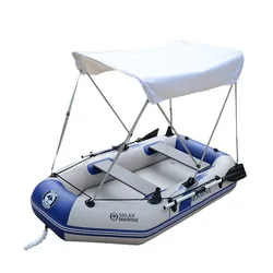 Solar Kayak de pesca inflable PVC con protección UV y toldo