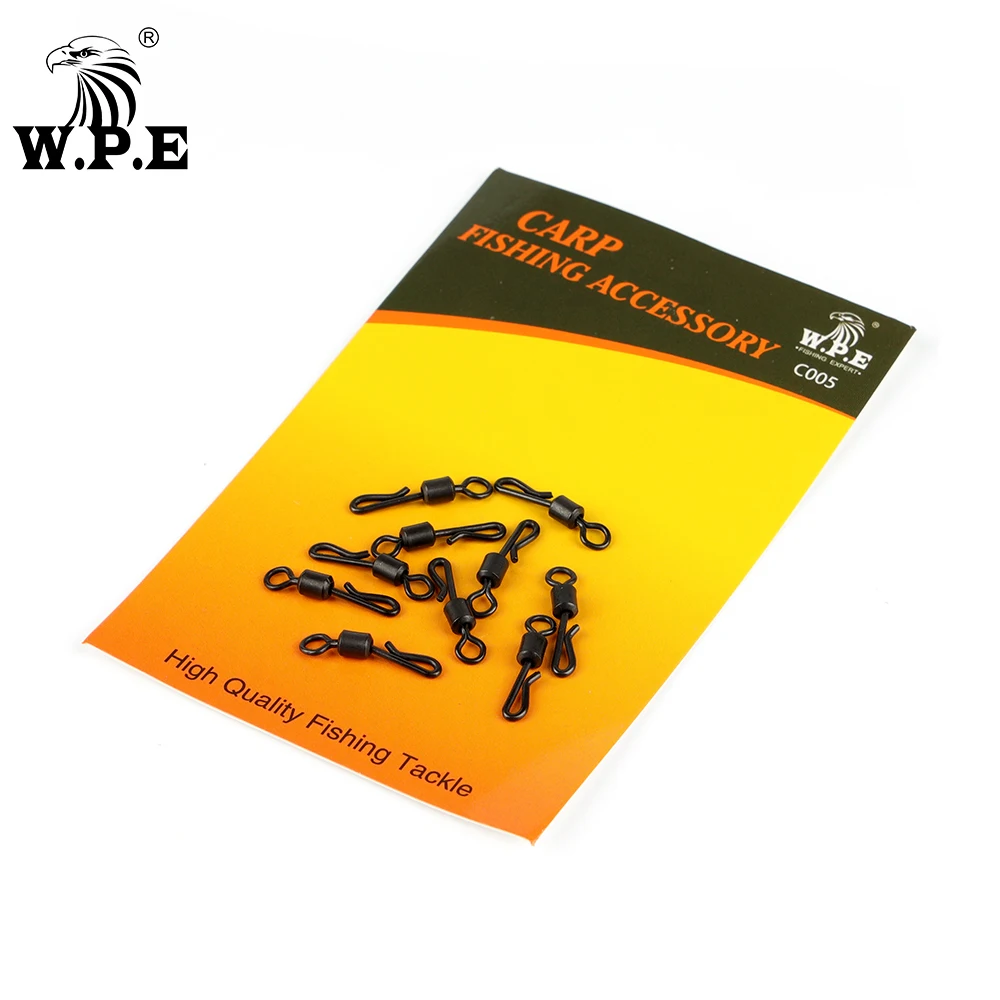 W.P.E 1 Juego/40 Uds. Aparejos de pesca de carpa giratorios de cambio rápido Clips de plomo mangas antienredos protegen la cola aparejos de conector de goma - imagen 4