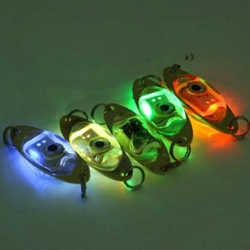 Luz de pesca con forma de ojo, lámpara de Flash LED de gota profunda, luz subacuática, señuelo de pesca de calamar, 5 uds. - imagen 2