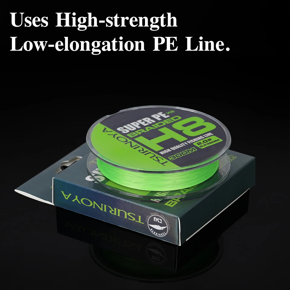 TSURINOYA-sedal de pesca de 8 ondas, línea de pesca de PE H8 de fundición ultralarga, multifilamento suave trenzado de 8 hebras, 14-50LB, 300M, 150M - imagen 4