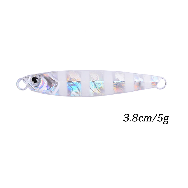 Mini señuelo de Metal para Pesca, cebo Artificial de fundición a tierra, para Jigging, cuchara de agua salada, aparejos de Pesca, 5g, 8 piezas - imagen 2