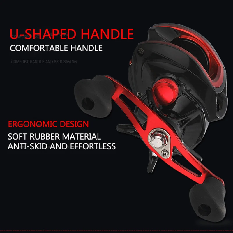 Carrete de Baitcasting de alta velocidad, 8,1: 1/7.2:1 18 + 1BB/17 + 1BB, 8kg de arrastre máximo, rueda de Metal de fuerza magnética súper fuerte, carretes de pesca de fundición - imagen 3