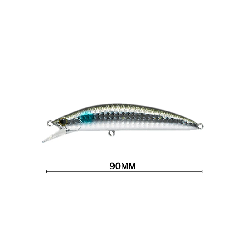 Señuelo de pesca de pececillo de surfista pesado, 90MM, 28G, hundimiento, cebo Artificial, cebo duro de agua salada, aparejos de pesca de lubina, 2021 - imagen 3