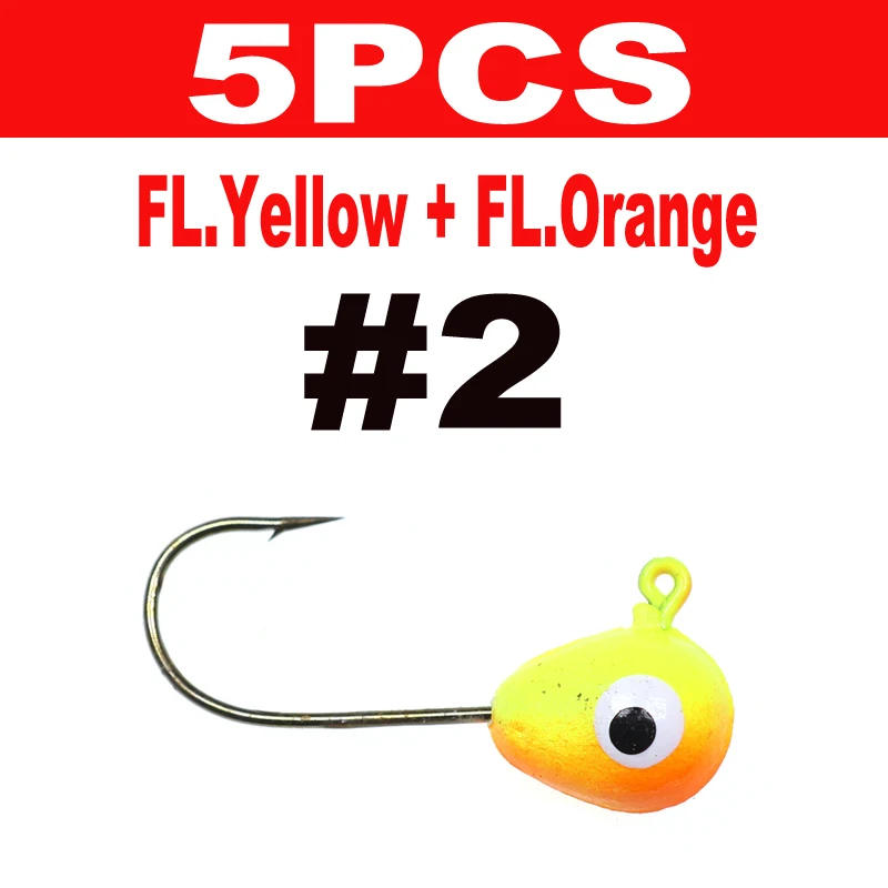 5PCS 2 Yellow Orange