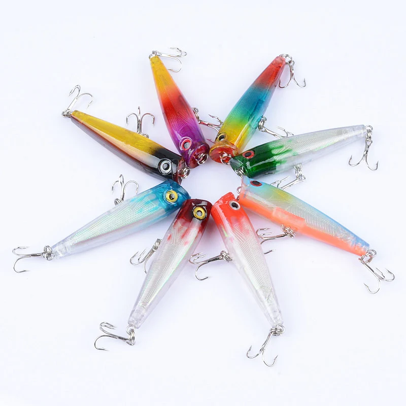 POETRYYI-Cebo duro Minnow realista, Wobbler, 6,5 cm/6,6g, manivela Artificial, señuelo de pez nadador, aparejos de pesca de lubina, ruido de hundimiento, 1 unidad - imagen 5