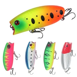 Señuelo Popper Topwater con anzuelos triples pesca