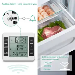 Termómetro Digital Inalámbrico para nevera y congelador con sensor remoto