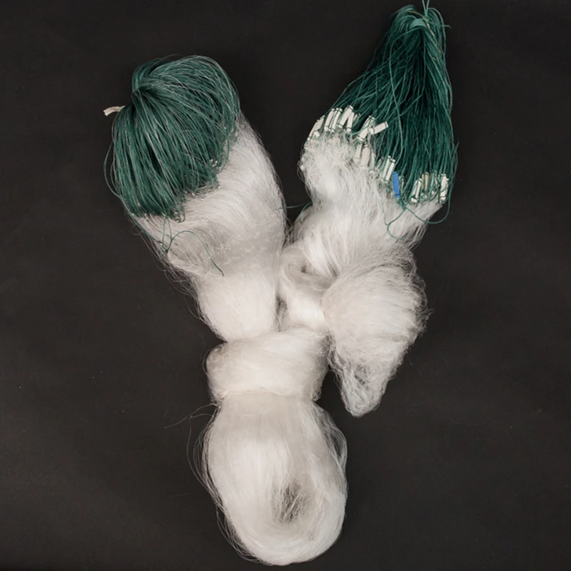 Paquete de 1 red de pesca con púas de monofilamento de 3 capas con trampa flotante, red de pesca de nailon de 100m, herramienta de accesorios - imagen 3