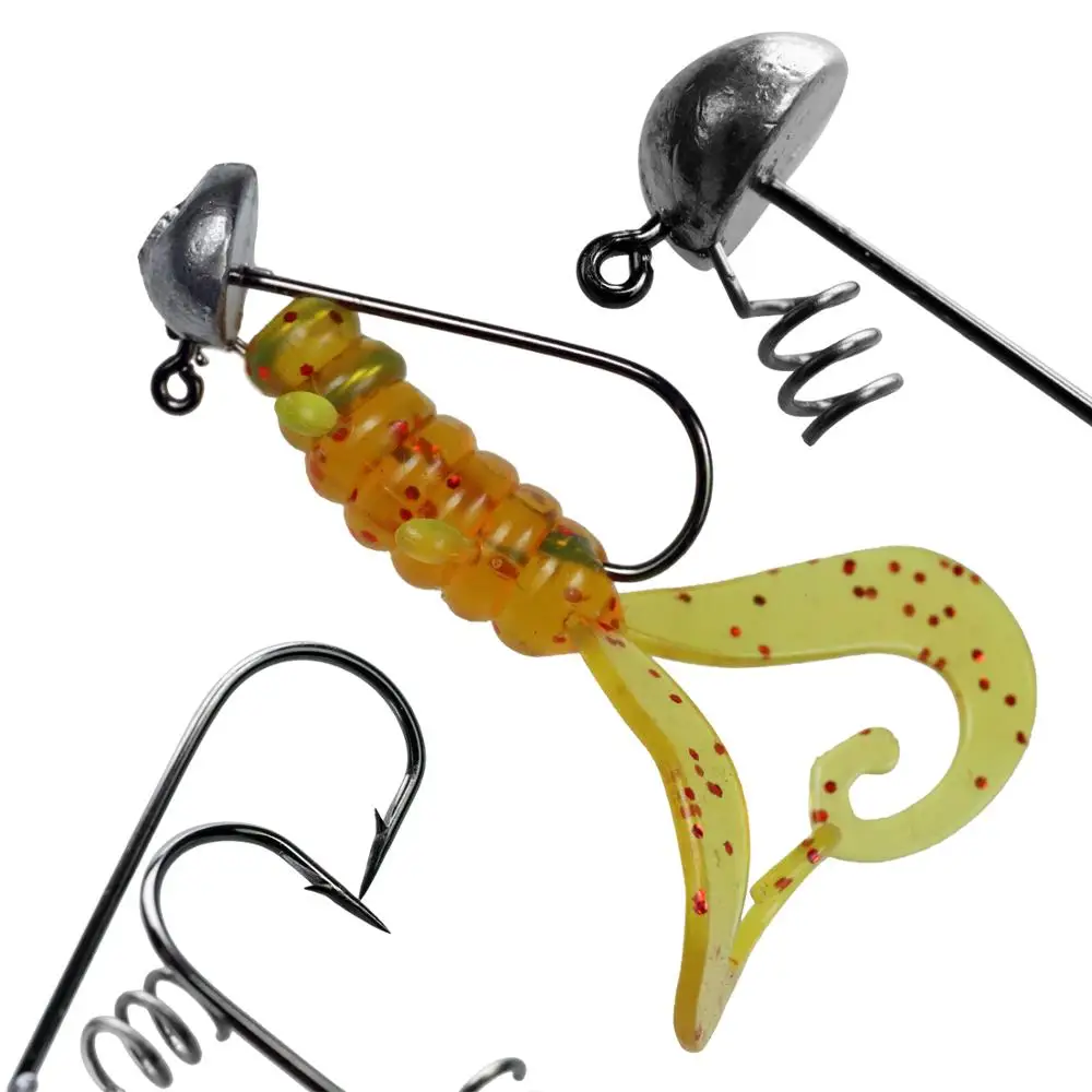 THKFISH 5 uds Jig Head Ned anzuelos 5g 7g 10g cabeza de seta anzuelos de pesca para señuelo suave cerradura de resorte anzuelos ponderados para lubina - imagen 4