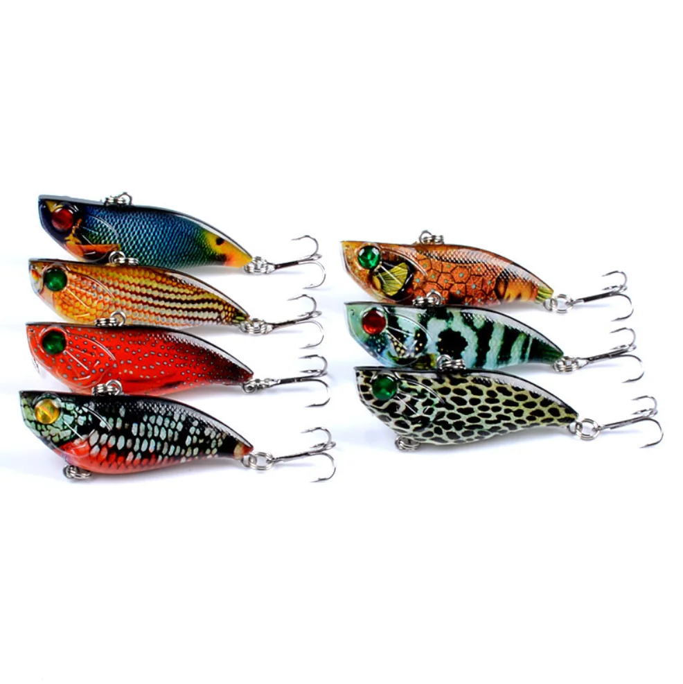 Señuelo de pesca de 58mm y 13g, Wobblers, Crank ratling Jerkbait, Vibe Vibration, Bionic Fake Luya, Set de señuelos para Bass Crankbait, 7 Uds. - imagen 4