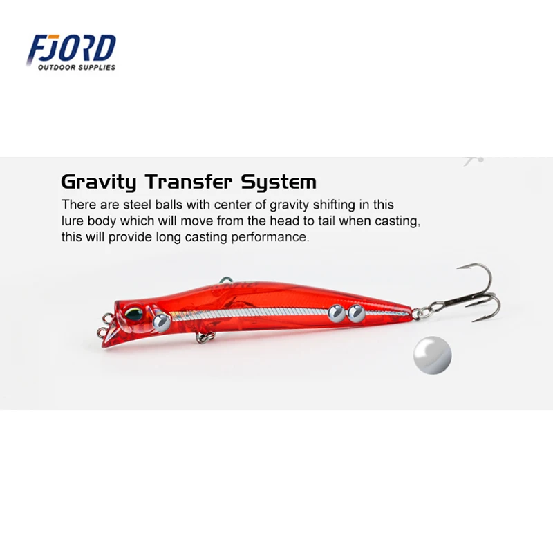 FJORD-señuelo flotante Jerkbait de 100mm y 11g para pesca de agua dulce, accesorios de pesca de Lucio - imagen 5