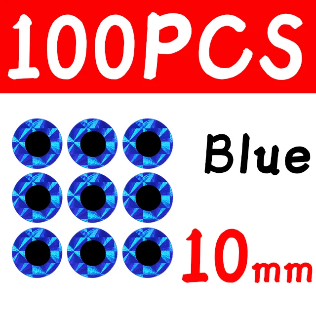 100pcs 10mm Blue