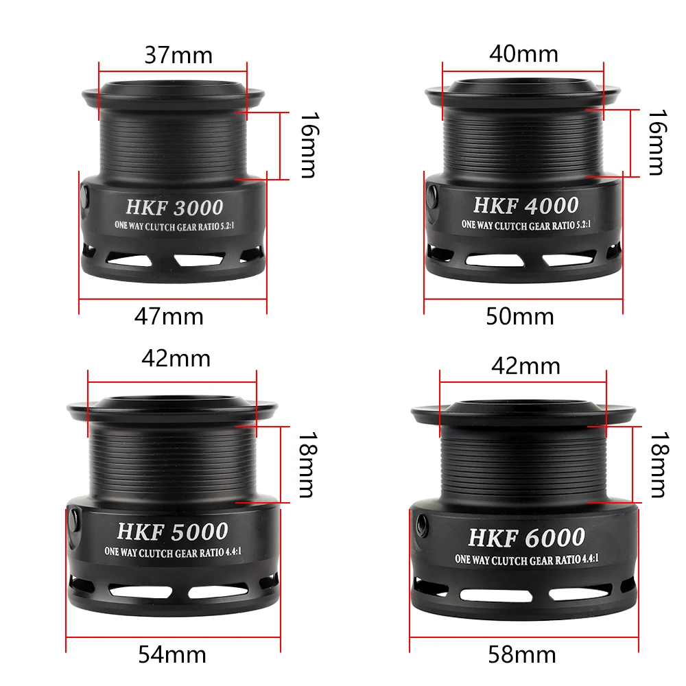 W.P.E-carrete de Pesca giratorio 3000-6000, 4 + 1 BBs 5,2: 1/4.4:1, carrete de Metal completo de alta velocidad, aparejos de Pesca de carpa de agua salada - imagen 3