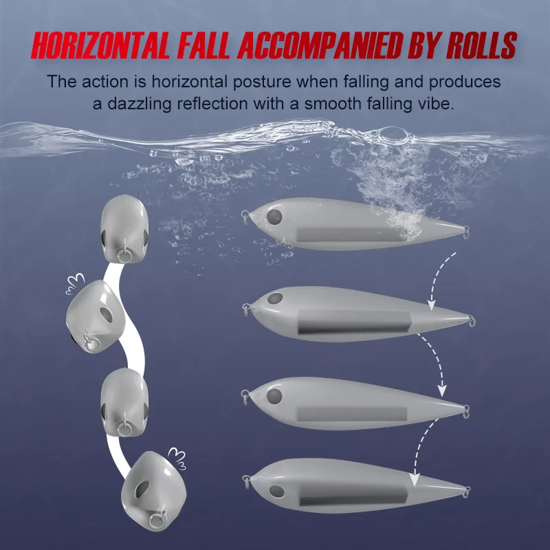 NOEBY-señuelo de pesca de lápiz que se hunde, Stickbait Variable, fundición larga, cebos duros artificiales para pesca de lubina, 80mm, 20,5g - imagen 3