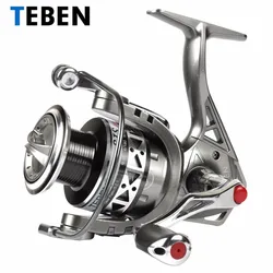 Teben-carrete giratorio para pesca de carpa, Original, con mango de goma, serie 2-2020, 5,2: 1, 6000