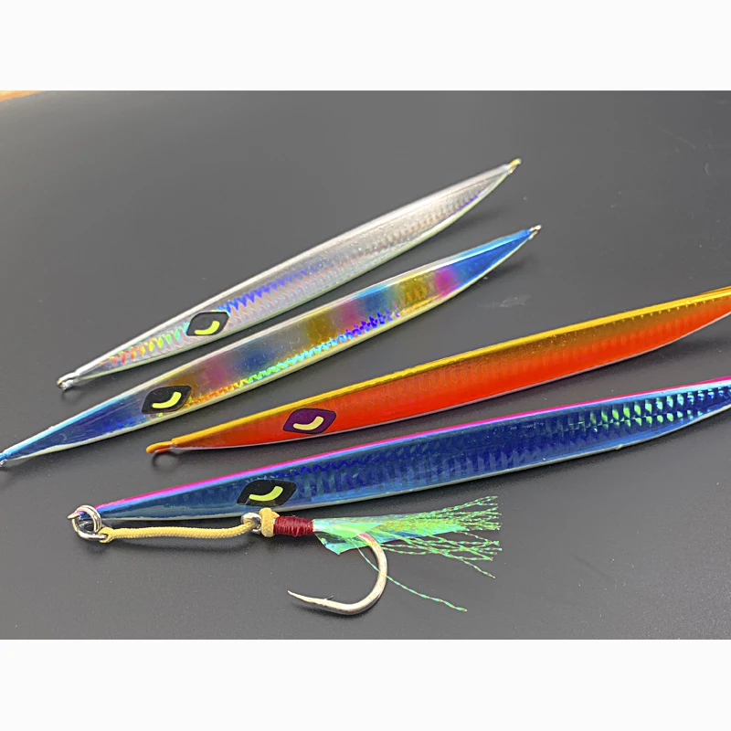 OBSESSION barato 200g 250g 300g plantilla de plomo de Metal duro aparejos de pesca de mar de agua salada Artificial luminoso rápido/lento hundimiento plantillas de caída - imagen 4