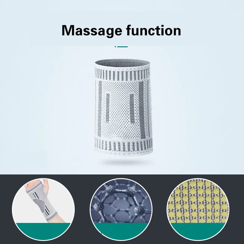Funda de tendón con esguince de muñeca de tela de grafeno para mantener el calor, protección para el dolor de muñeca, brazalete, soporte de muñeca - imagen 5