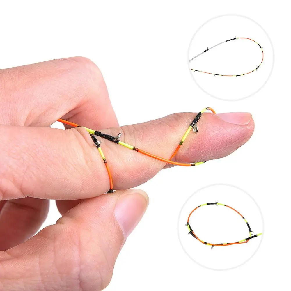 Caña de pescar superligera de aleación de titanio semi-titanio, caña superior suave, para pesca en hielo, de fibra, aparejos de pesca, 1M - imagen 5