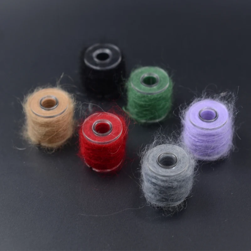 CONTEMPLATOR 12 colores sanguijuela hilo de mohair caddis Nymph cuerpo trenzado pelo de angora atado de moscas serpentinas de hilo materiales de pesca con mosca - imagen 2