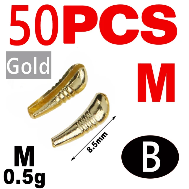 50PCS M B Gold