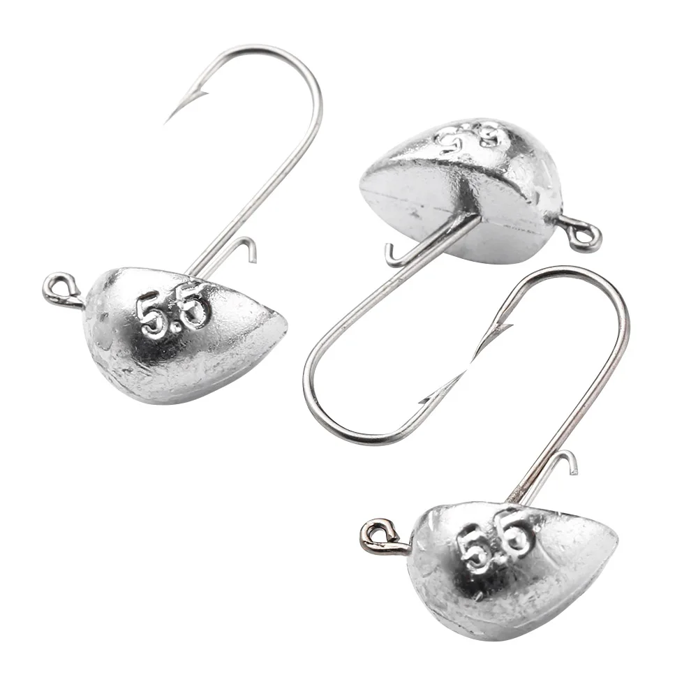 JOHNCOO 10 Uds anzuelos con cabeza de anzuelo 3g-7g plantillas de pesca anzuelos de pesca de agua dulce y salada para trucha y lubina - imagen 4