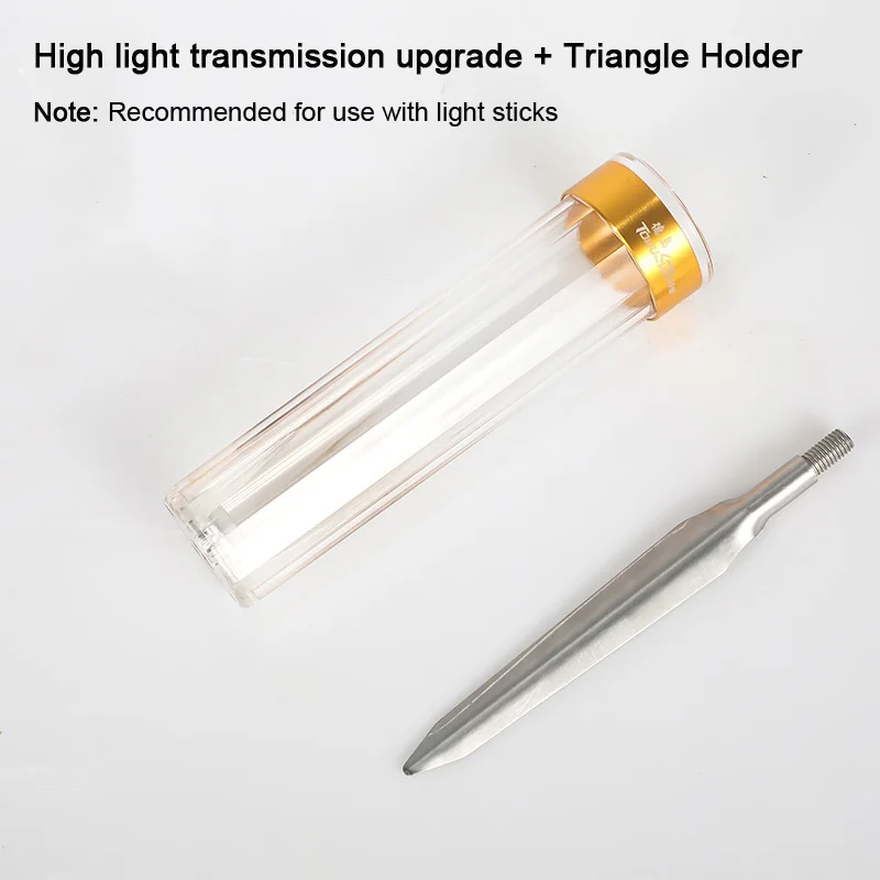 Soporte transparente para caña de pescar, accesorio ABS + acero inoxidable, para caña de pescar nocturna, fácil de usar - imagen 3