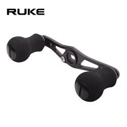 RUKE 1 mango de carrete de aleación de aluminio con perilla EVA, accesorio de carrete de pesca, tamaño del agujero 8x5mm, longitud 100mm traje para tipo AB/DAW