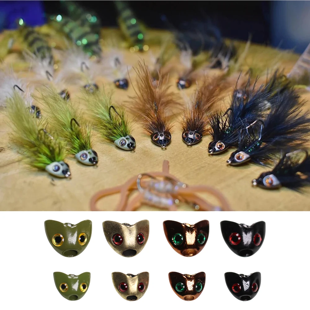 ICERIO-casco con forma de Calavera, 20 unidades, cabeza pesada, tubo, moscas, serpentinas de gancho, materiales para atar moscas