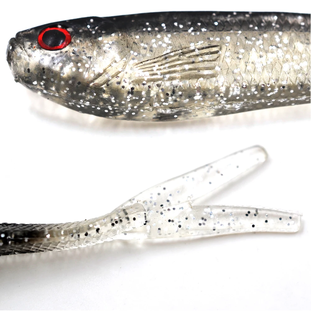 MNFT-señuelo de pesca suave, cebo de silicona para pececillos, Wobbler, Swimbaits, 7.510/13cm/1,8g/4g/7g, 12 unids/lote - imagen 3