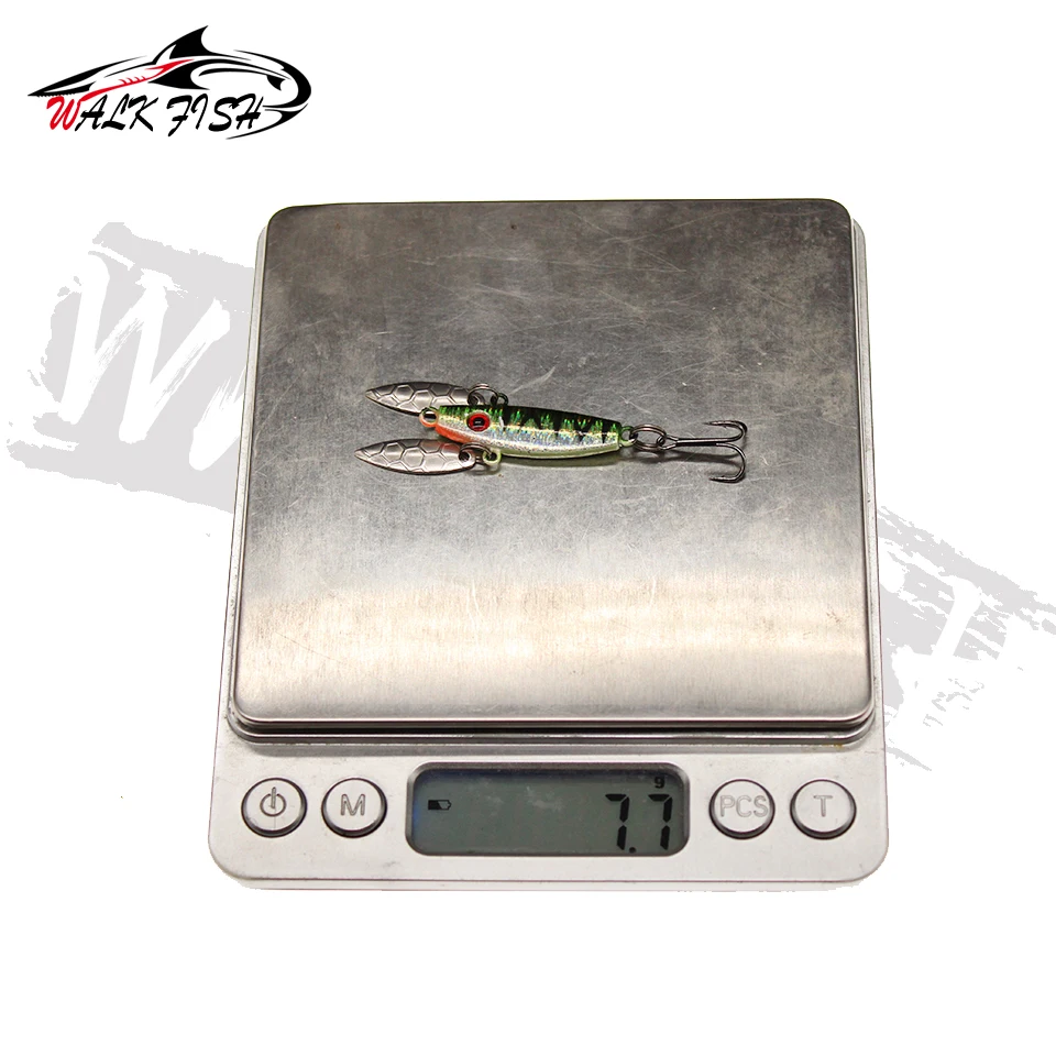 WALK FISH-señuelo de pesca de plomo reflectante de Metal, 5,2 cm, 7,7g, Swimbait, placa de hierro, hundimiento, aparejos de pesca - imagen 5