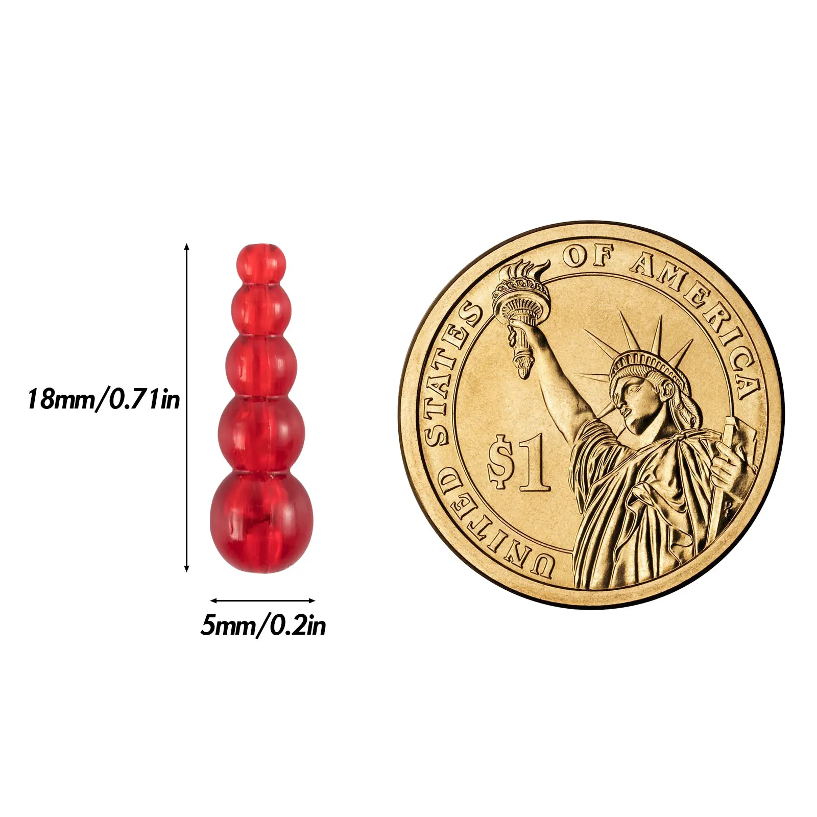 50 Uds. De cuentas de pesca apiladas, suministros de fabricación de señuelos de pesca de plástico para Spinner en línea Spinnerbait Walleye Rig Trucha Bass Crappies - imagen 2