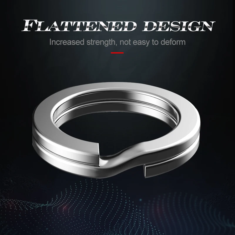 Hunthouse-señuelo de pesca con anillos divididos, conector giratorio de acero inoxidable, 30 unids/bolsa, accesorio de pesca de doble anillo de 5-10MM de alta calidad - imagen 3