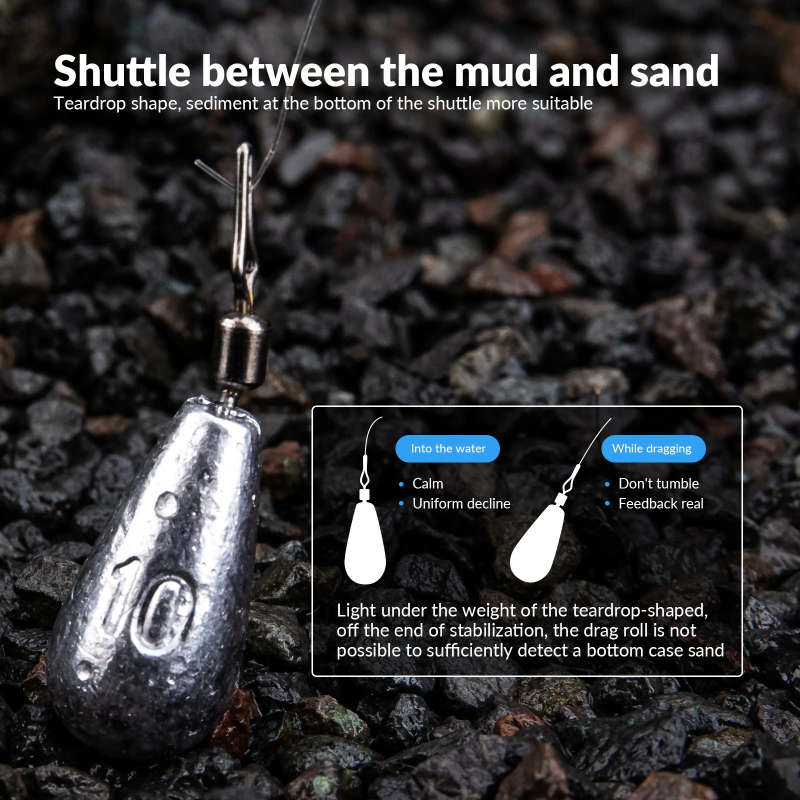 THKFISH 10 Uds. Plomo de peso de pesca 3,5g 5g 7g 10g 14g 20g Drop Shot plomo cables de pesca pesas accesorios de aparejos de pesca - imagen 3