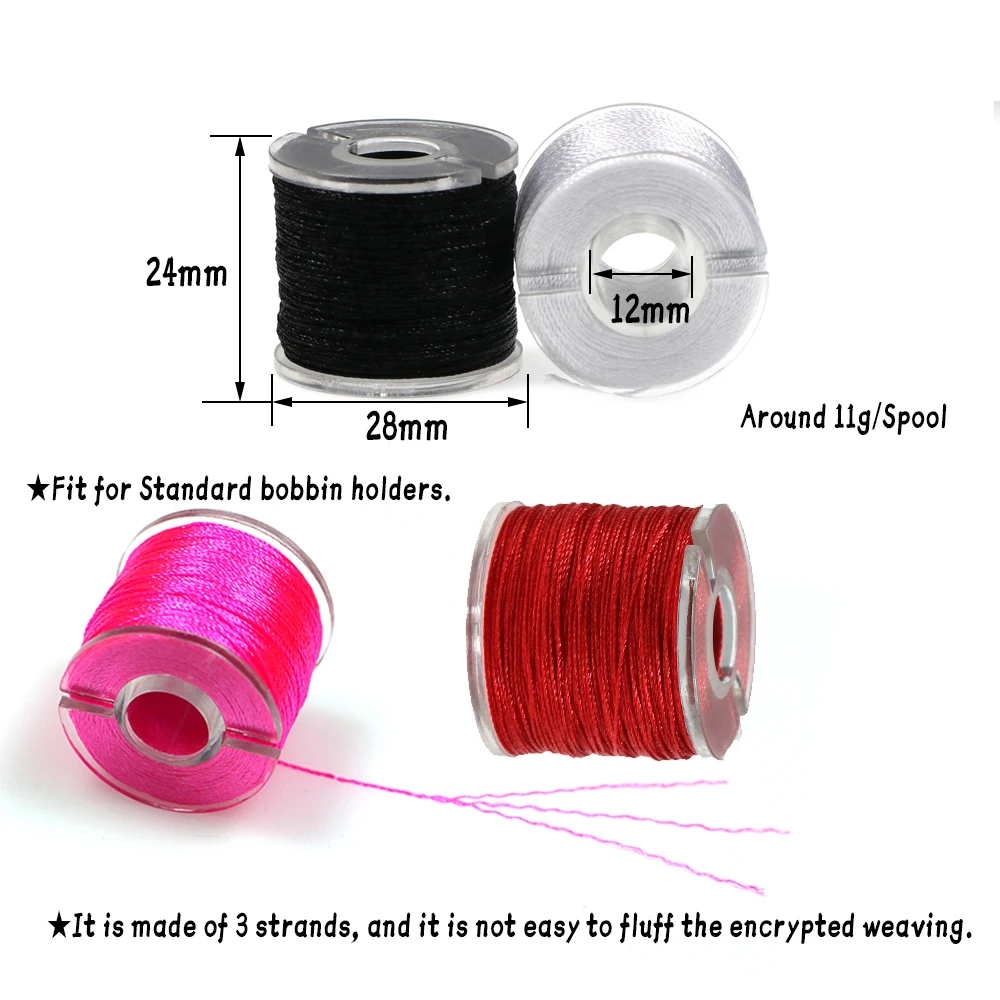 Hilo para atar moscas, hilos sedosos 300D, salmón, trucha, pesca con mosca, Material de línea de atado, ayuda lenta, anzuelos de Jigging, hilo de encuadernación - imagen 5