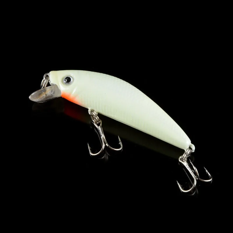 Cebos de pesca nocturna luminosos 3D, señuelo de pececillo con anzuelos 6 #, Isca Artificial, Crankbaits duros, Lucio, Pesca de carpa, 7cm, 8g, 1 pieza - imagen 3