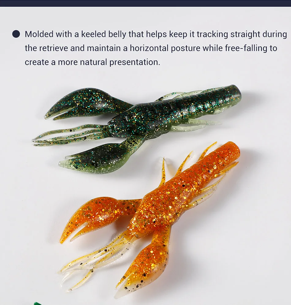 Cebo de cangrejo brillante diseñado para una pesca efectiva