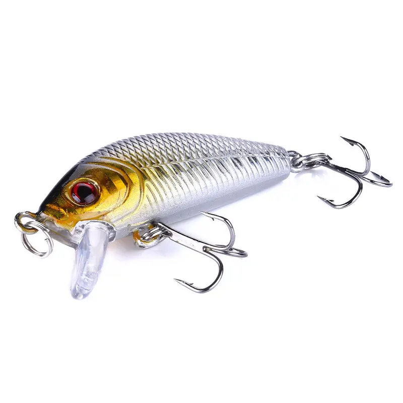 Señuelo de Pesca Minnow, 50mm, 4,2G, Topwater, cebo duro, plantilla Wobbler, Crankbait, carpa, lubina a rayas, aparejos de Pesca SwimBait, 1 ud. - imagen 2