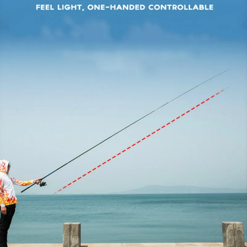 Caña de pescar telescópica, aparejo de Pesca súper duro, Olta de mano, doble uso, 3,6 m, 4,5 m, 5,4 m, 6,3 m, 3 #5 # - imagen 5