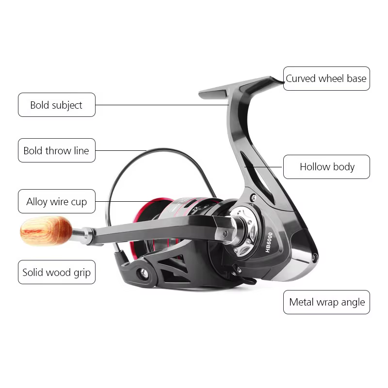 Mosodo-carrete de pesca giratorio, bobina de línea metálica de 8KG, mango de acero inoxidable, 1BB 12 +, para pesca en agua salada, rueda izquierda y derecha - imagen 2