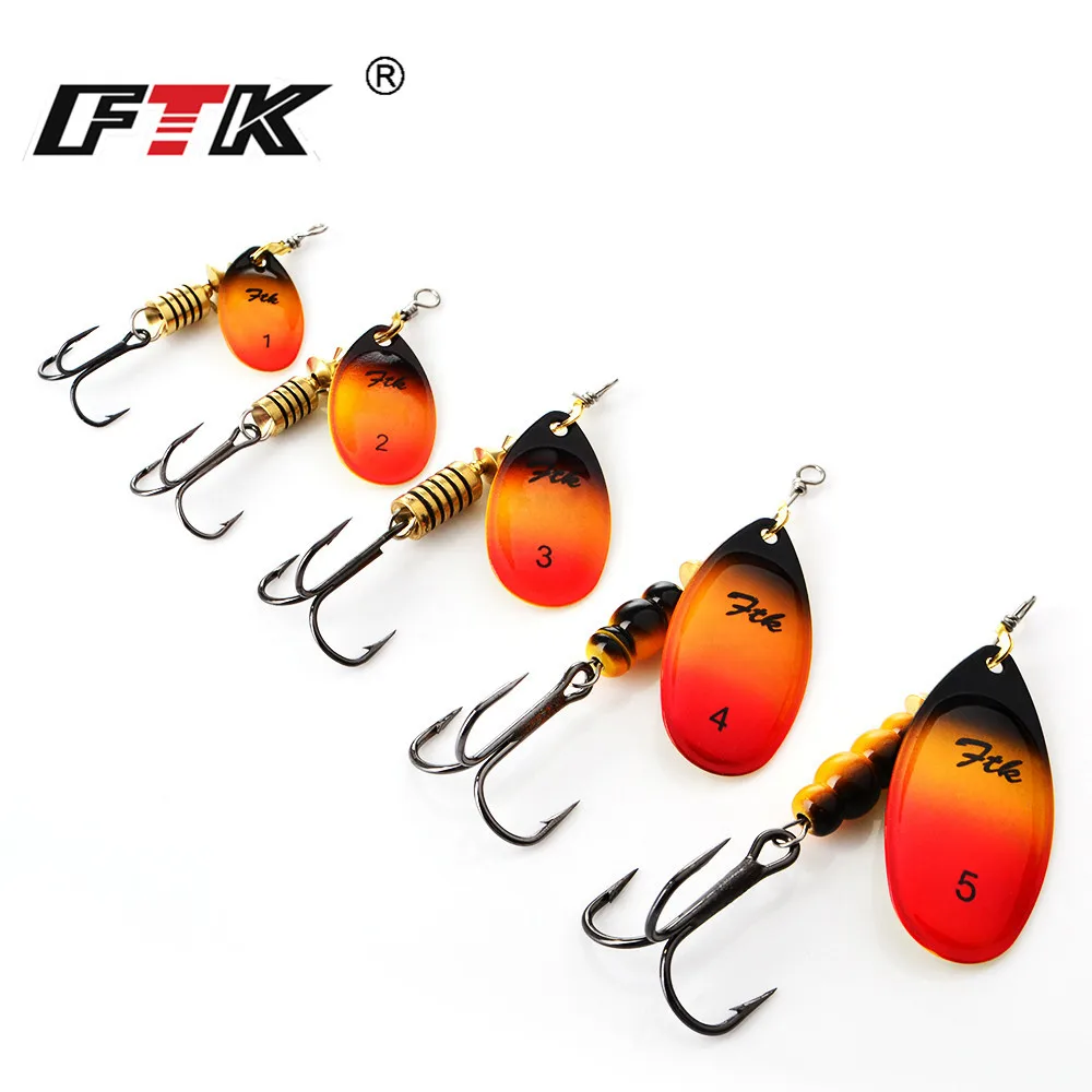 FTK-SEÑUELOS giratorios de Metal para pesca, cebo Artificial, Wobbler, 4g/7g/12g1 8g/28g, Isca