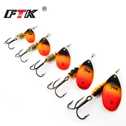 FTK-SEÑUELOS giratorios de Metal para pesca, cebo Artificial, Wobbler, 4g/7g/12g1 8g/28g, Isca
